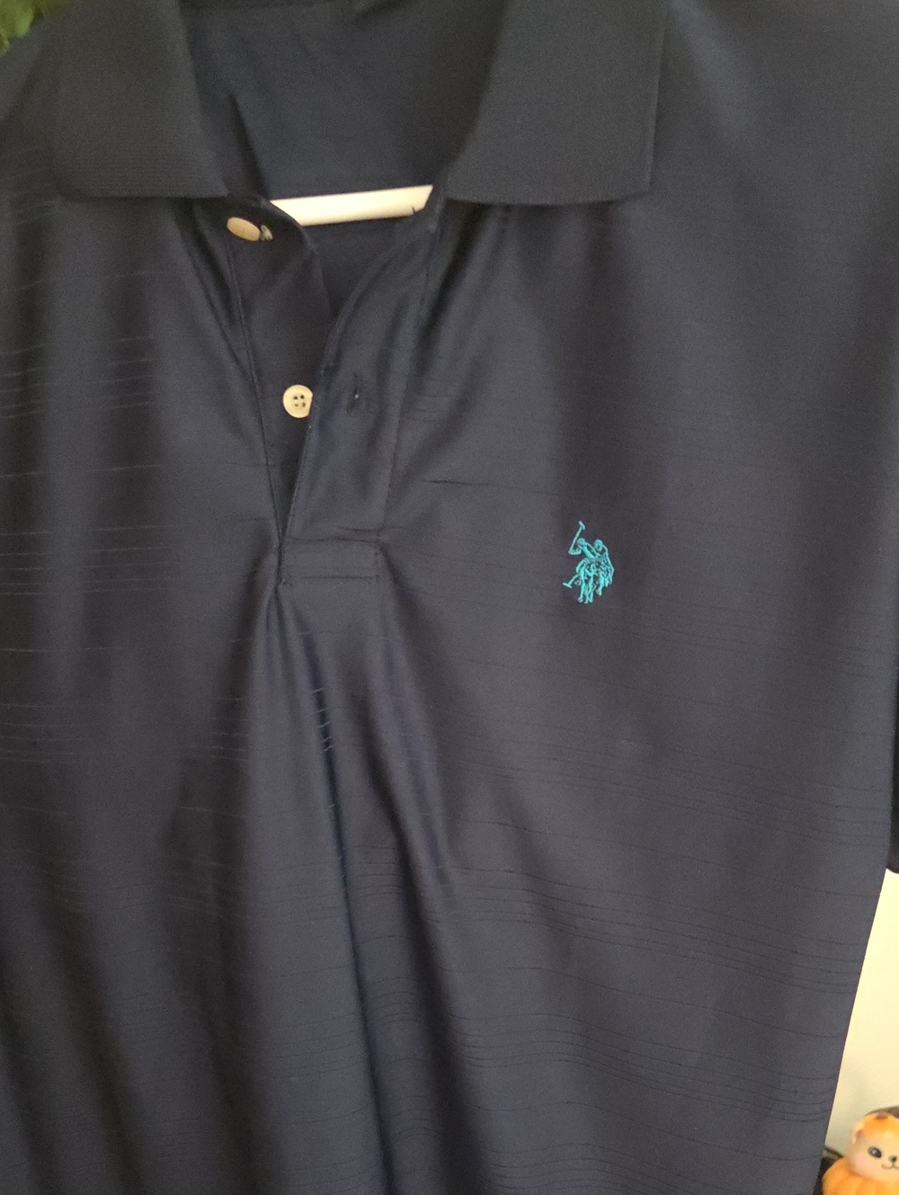U.S. Polo Assn. Navy Polo with Teal Logo